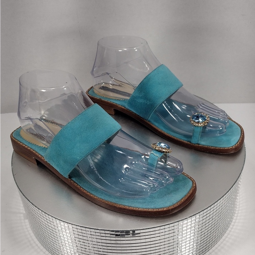Constanca basto Elegant Blue Suede Women's size 7 pre owned Exellent condition - Picture 9 of 12